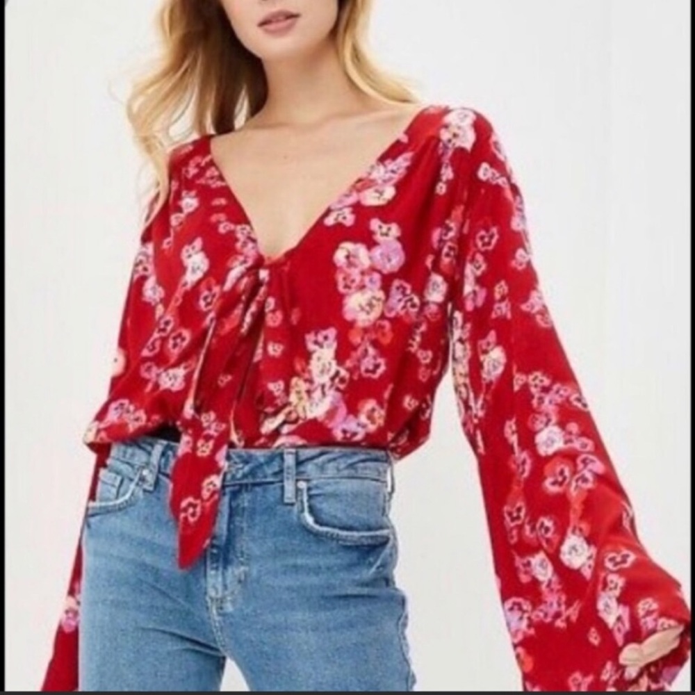 Free people floral bodysuit